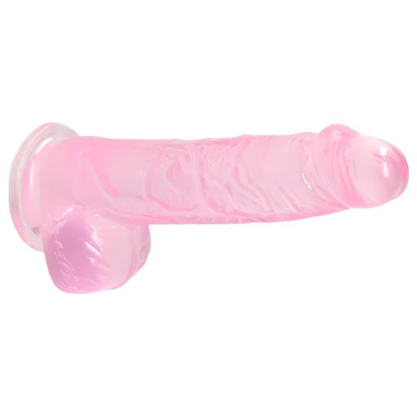 REALROCK - transparante levensechte dildo - roze (15cm)