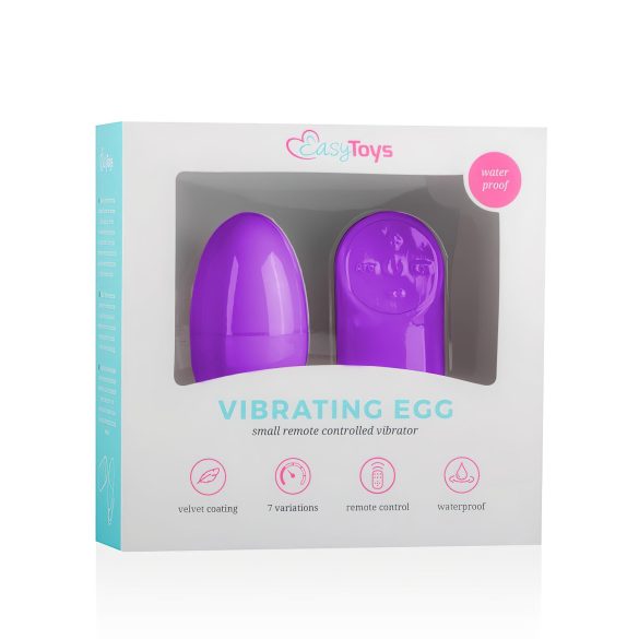 Easytoys - 7 ritmische vibratie-ei met afstandsbediening (paars)