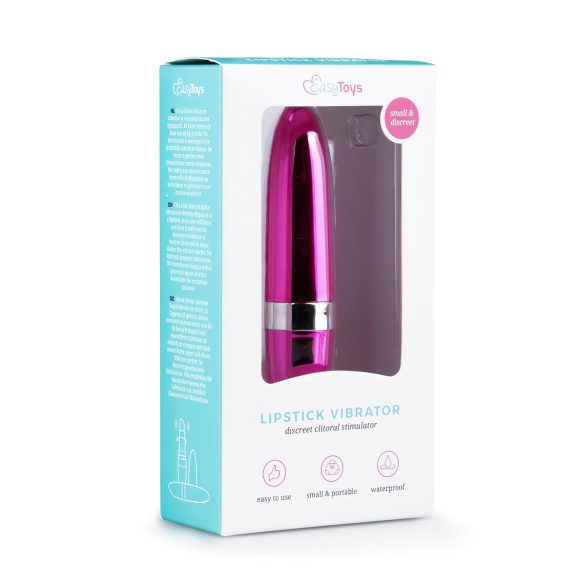Easytoys - mini vibrator - lipstick design - waterdicht - roze