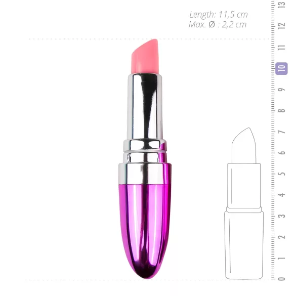 Easytoys - mini vibrator - lipstick design - waterdicht - roze