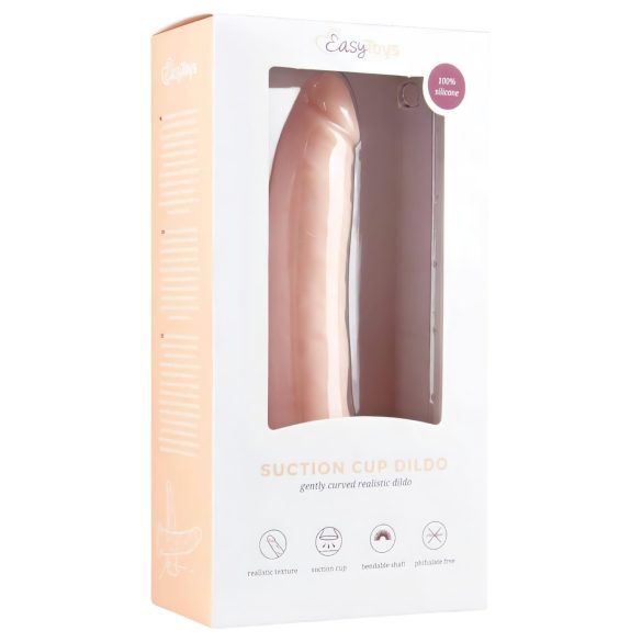 Easytoys - dildo met zuignap - siliconen - 21cm - huidkleur