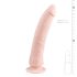 Easytoys - zuignap 100% siliconen dildo (21 cm) - natuurkleur