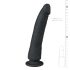 Easytoys - 100% siliconen dildo met zuignap (21cm) - zwart