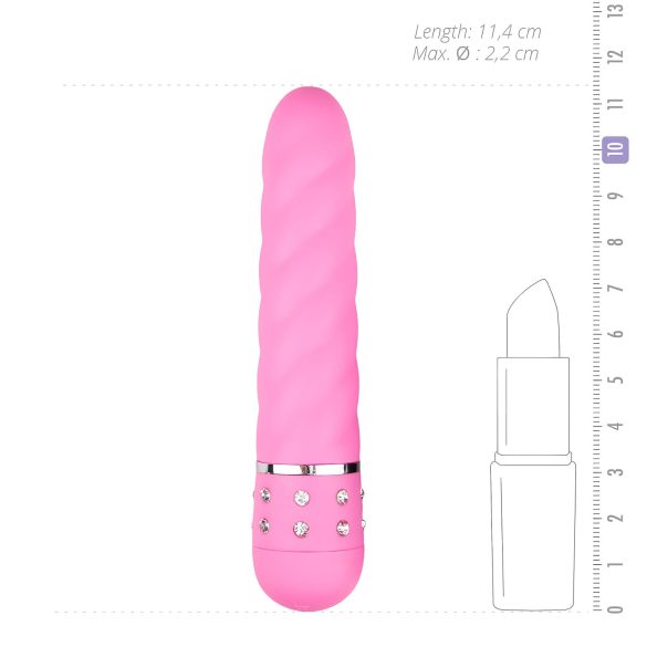 Easytoys Diamond - vibrator staaf getwist - siliconen pink