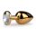 Easytoys Metaal No.1 - anale plug met witte steen - goud (2,5 cm)