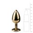 Easytoys Metaal No.1 - anale plug met witte steen - goud (2,5 cm)
