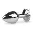 EasyToys - metalen anale plug (zilver-wit)