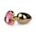 Easytoys Metaal Nr.3 - anale plug - goud-roze (2,5cm)
