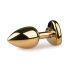 Easytoys Metaal Nr.3 - anale plug - goud-roze (2,5cm)