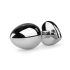 Easytoys Metaal No.7 - hartvormige anaalplug met witte steen - zilver