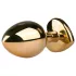 Easytoys Metal No.7 - anaal plug kegelvorm - goud met roze steen - 3 cm