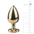 Easytoys Metal No.8 - buttplug met hartvormige voet - goud-roze - 3,5 cm