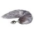 Easytoys Fox NO5 - metalen buttplug met vosstaart (zilver)