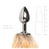 Easytoys Fox NO1 - metalen buttplug met vosstaart (zilver-rood)