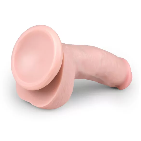 Easytoys - dildo met zuignap en ballen - 15 cm - huidkleur
