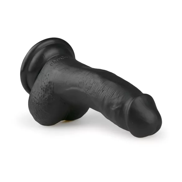Easytoys - dildo met zuignap en ballen - 15 cm - zwart