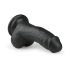 Easytoys - zuignap dildo met ballen (15cm) - zwart