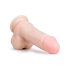 Easytoys - zuignap dildo met ballen (17,5 cm) - naturel