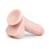 Easytoys - zuignap dildo met ballen (17,5 cm) - naturel