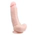 Easytoys - zuignap dildo met ballen (20cm) - huidkleurig
