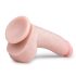 Easytoys - zuignap dildo met ballen (20cm) - huidkleurig