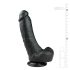 Easytoys - Zwarte dildo met zuignap en teelballen (20cm)