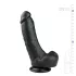 Easytoys - dildo met zuignap en ballen - 20cm - zwart