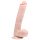 Easytoys - dildo met zuignap en ballen - groot 26,5cm - huidskleur