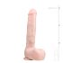 Easytoys - dildo met zuignap en ballen - groot - 29,5 cm - huidkleur