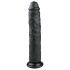 Easytoys - dildo met zuignap - extra groot 28,5cm - zwart