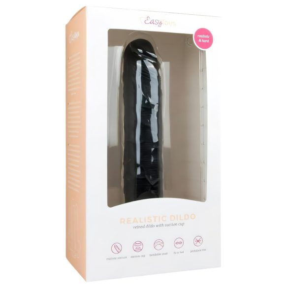 Easytoys - dildo met zuignap - extra groot 28,5cm - zwart
