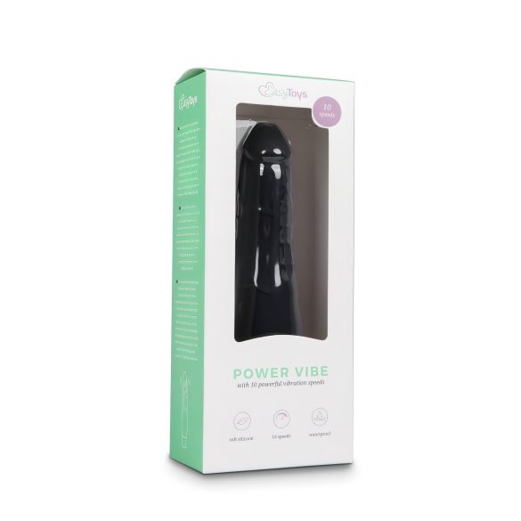 Easytoys Power Vibe - vibrator voor penis - siliconen - zwart