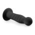 Easytoys Ribbed - zuignap anale dildo (14 cm) - zwart