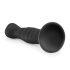 Easytoys Ribbed - zuignap anale dildo (14 cm) - zwart