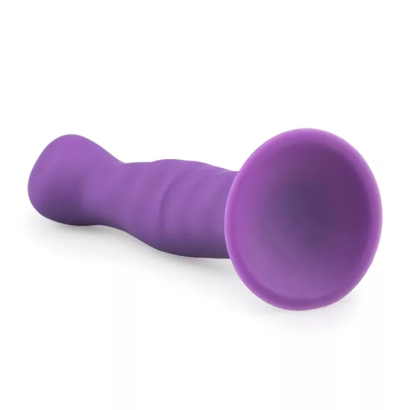 Easytoys - dildo met zuignap - golvend - siliconen - paars