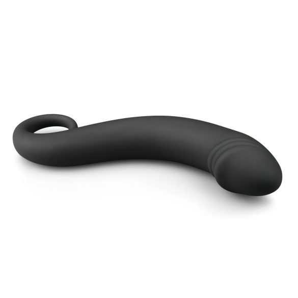 EasyToys - anaal dildo gebogen - siliconen - zwart
