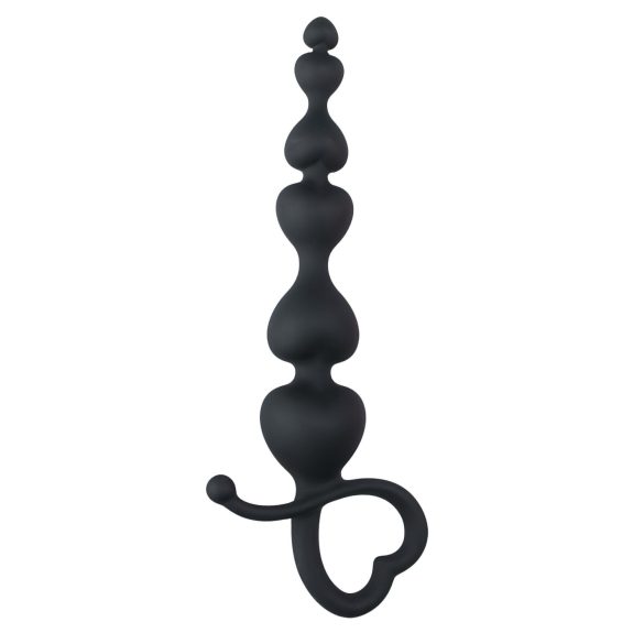 EasyToys - anale dildo met kralen - siliconen - zwart
