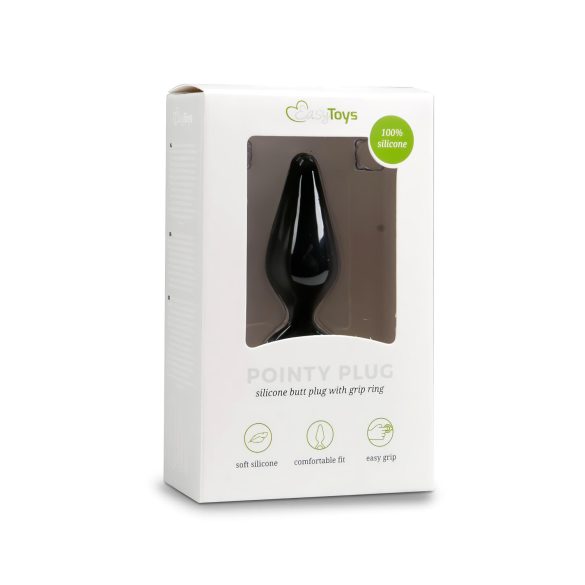 Easytoys - anale plug met ring - medium - zwart