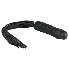 Easytoys - Flogger zweep en dildo - 2-in-1 siliconen - zwart