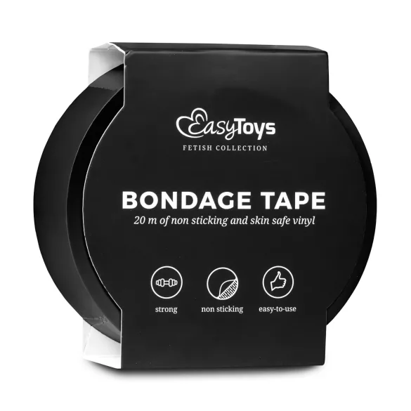 Easytoys - bondage tape - zwart - 20 meter