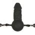 Easytoys - mondknevel met interne dildo - zwart