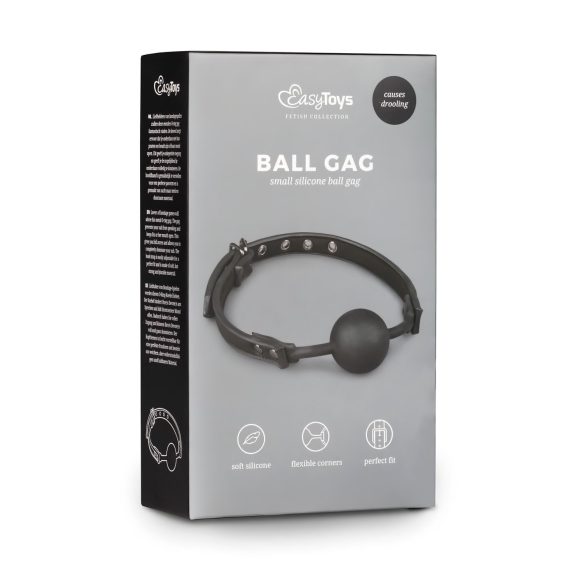 Easytoys - siliconen ballgag - zwart