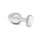 Rimba XS - Transparante met stenen metalen anaalplug (zilver)
