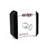 Rimba XS - Transparante met stenen metalen anaalplug (zilver)