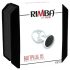Rimba - buttplug - met zwarte steen - metaal zilver XS