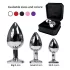 Rimba XS - metalen buttplug met roze steen (zilver)