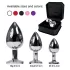Rimba - buttplug - met paarse steen - metaal zilver XS