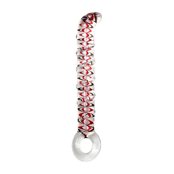 Rimba Sammy - G-punt glazen dildo (transparant patroon)