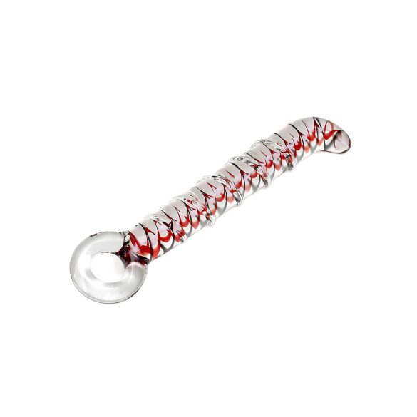 Rimba Sammy - G-spot glazen dildo - transparant met patroon