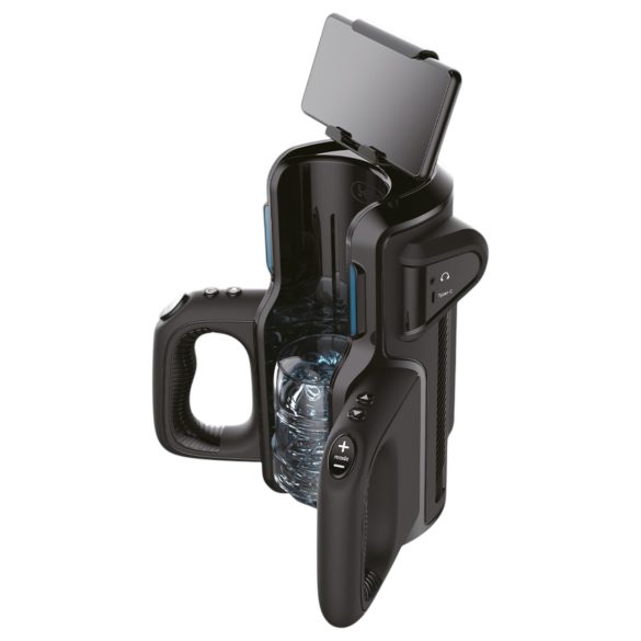 LETEN SM 500 - op-en-neer masturbator met telefoonhouder (zwart)